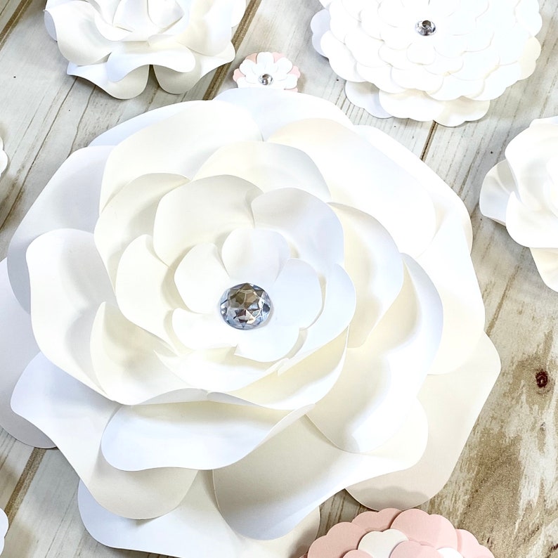 Paper Flowers SVG Rose Template DIY layered flower ...