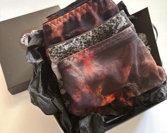 3 Panty multipack thong set, Sheer panties, Gift for wife, Mesh panty set
