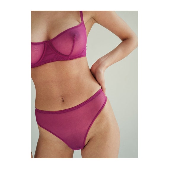 Magenta Lingerie Anniversary Day Gift Gift for Her See Through