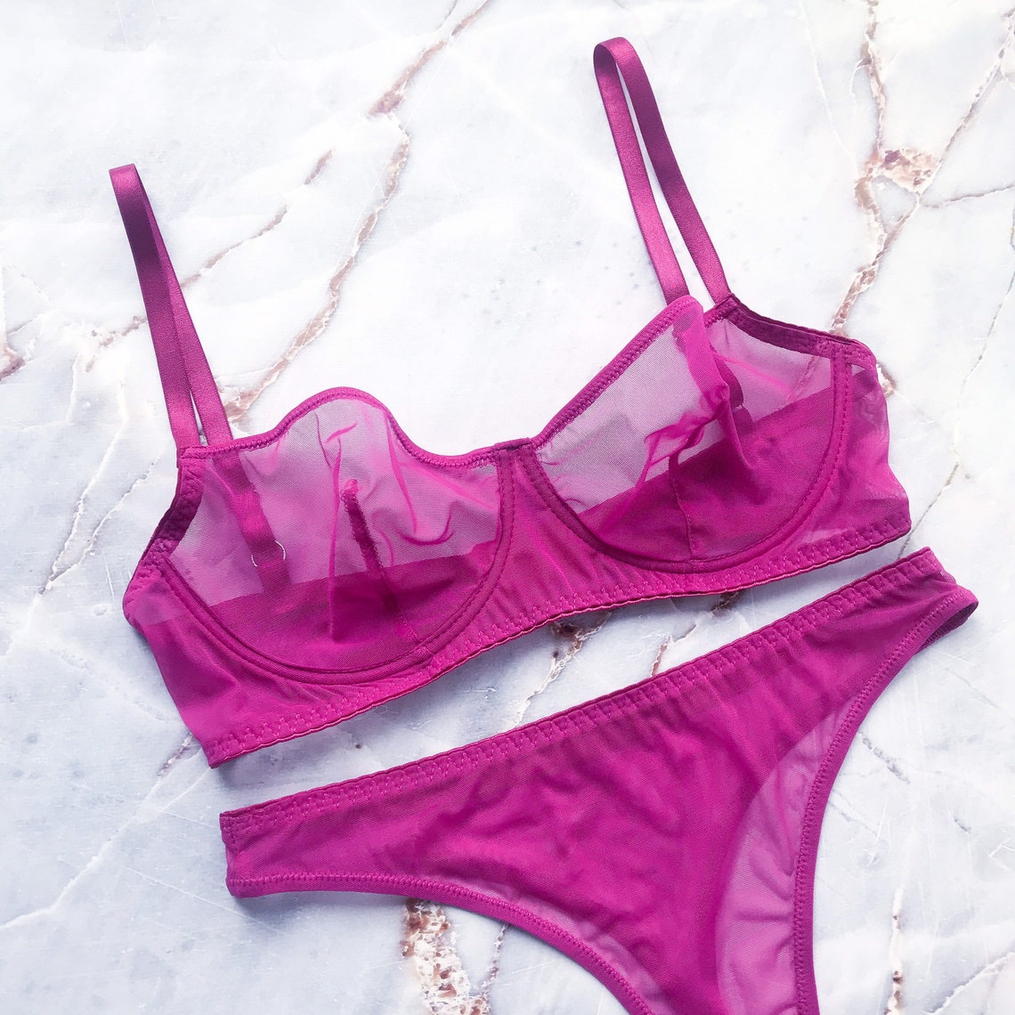 Lencería transparente Lencería transparente Sujetador Etsy México