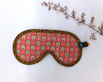 Schlafmaske verstellbar, Schlaf Brille handgemacht , Gesichtsmaske Retro reine Baumwolle