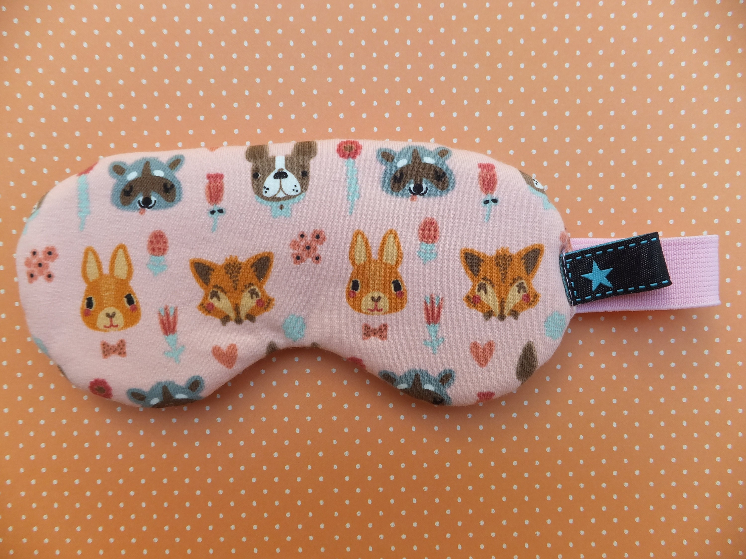 Children's Sleep Mask Sleep Glasses Pink With Animals Etsy