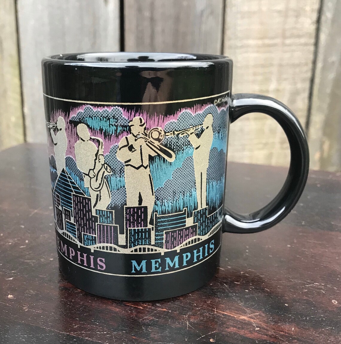 Vintage Metallic Memphis Tennessee Souvenir Coffee Mug Ships Etsy Ireland
