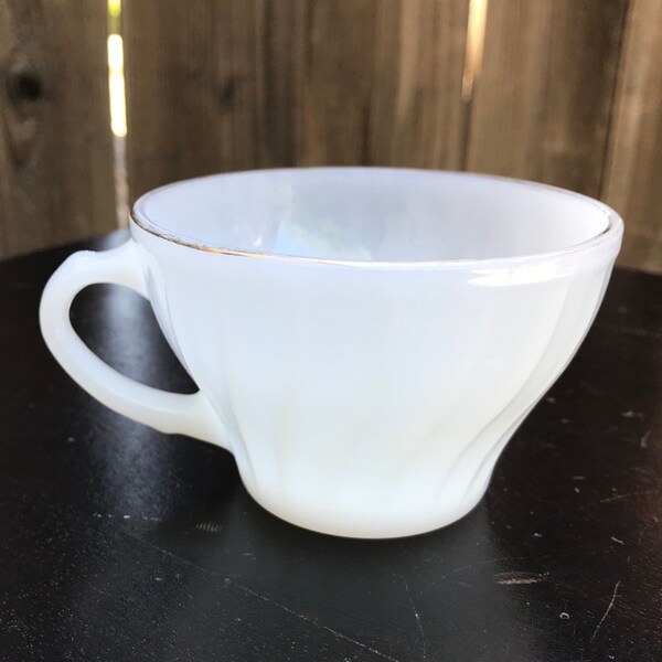 Vintage Anchor Hocking Suburbia Milkglass Cup - Ships FREE in the U.S.