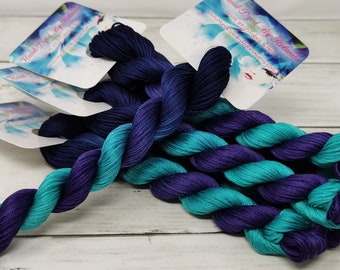 50 Yard Hank of Hand-Dyed DMC Floss ~ Stranded Cotton Floss Cross Stitch Embroidery Floss Skein Variegated Thread Yarn ~ Special Edition G4