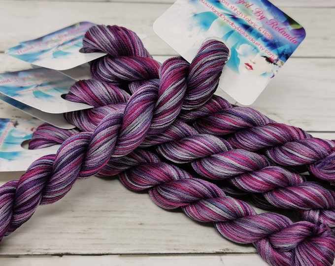 50 Yard Hank of Handdyed DMC Floss Stranded Cotton Floss Cross Stitch