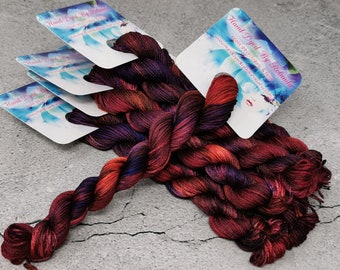 50 Yard Hand-Dyed 100% SILK Floss ~ 6 Strand Premium Embroidery Floss Skein Variegated Thread Yarn Cross Stitch ~ f