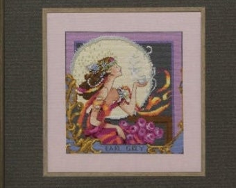 Mirabilia MD-119 ~ Silver Moon Tea ~ Nora Corbett Counted Cross Stitch Pattern Chart