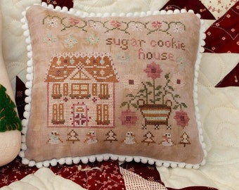 Sugar Cookie House  by Pansy Patch Quilts ~ Peppermint Lane Series Counted Cross Stitch Pattern