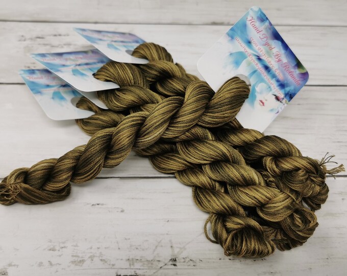 50 Yard Hank of Handdyed DMC Floss Stranded Cotton Floss Cross Stitch