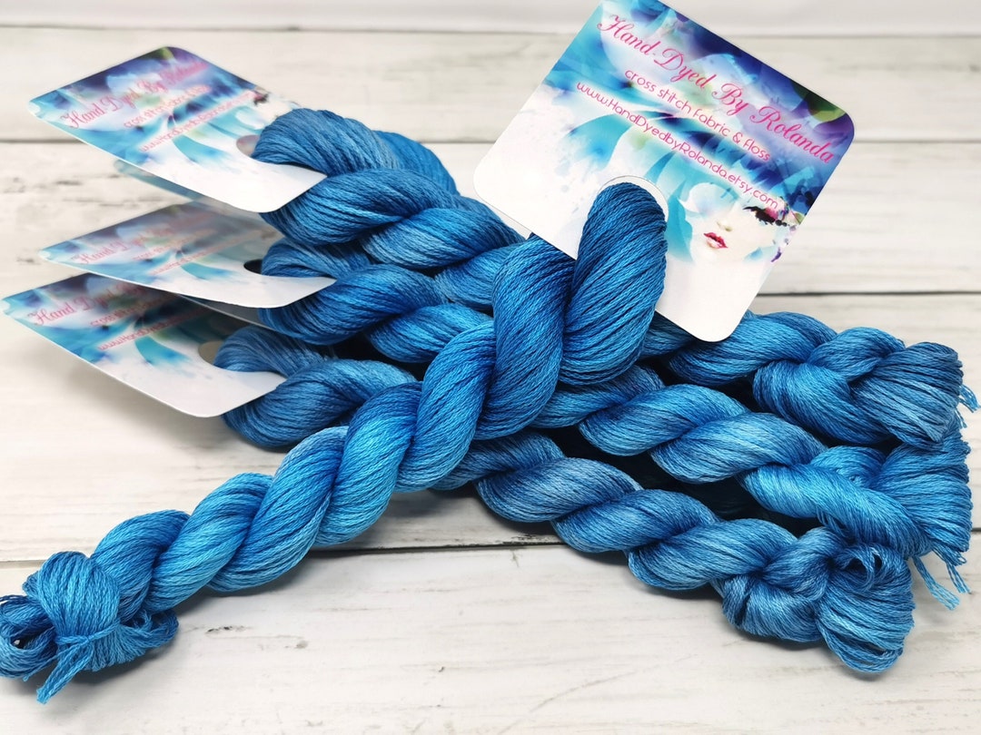 50 Yard Hank of Handdyed DMC Floss Stranded Cotton Floss Cross Stitch