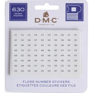 One Inch Rectangular DMC Diamond Painting Labels DMC Stickers