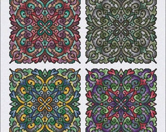 Ink Circles M65 ~ CALADIUM ~ Counted Cross Stitch Pattern