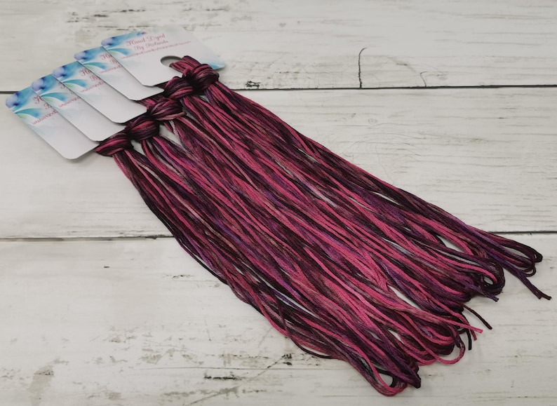Handdyed DMC Floss 6 Strand Cotton Cross Stitch Embroidery Floss Skein