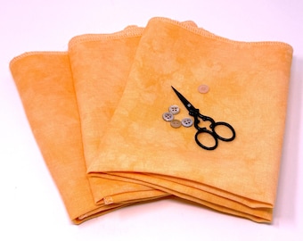 Sorbete de naranja ~ Lino Edimburgo de 36 hilos ~ Tela de bordado de punto de cruz contada y teñida a mano ~ Fat Quarter