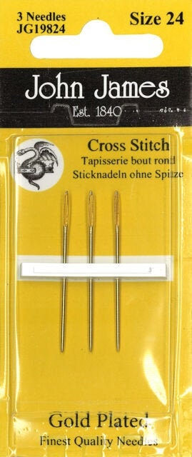 John James Hand Embroidery Needles, Tapestry/cross Stitch Sewing Needles,  Handy Pebble Container, Hand Embroidery Supplies 