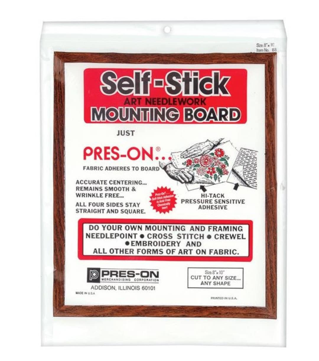 8 X 10 Selfstick Mounting Board Easy Framing Cross Stitch. Needlepoint, Crewel, Needlework Etsy