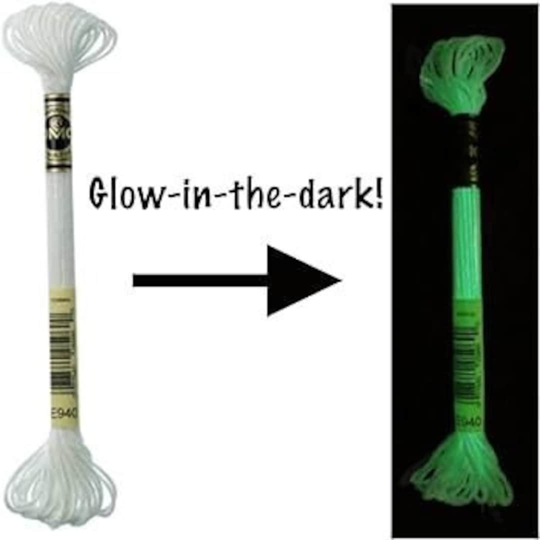 Glow in the Dark Floss DMC Light Effects E940 6 Strand Etsy