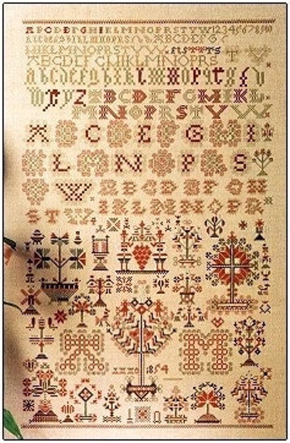 Permin of Copenhagen Antique Sampler Kit 1761 Chart -  Portugal