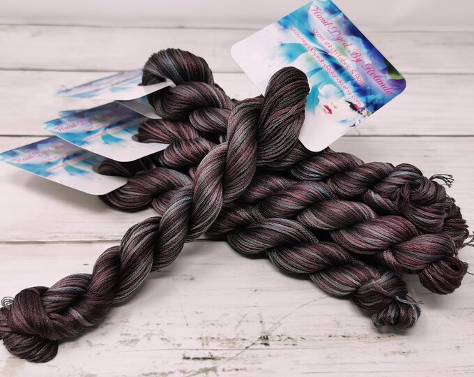 50 Yard Hank of Handdyed DMC Floss Stranded Cotton Floss Cross Stitch