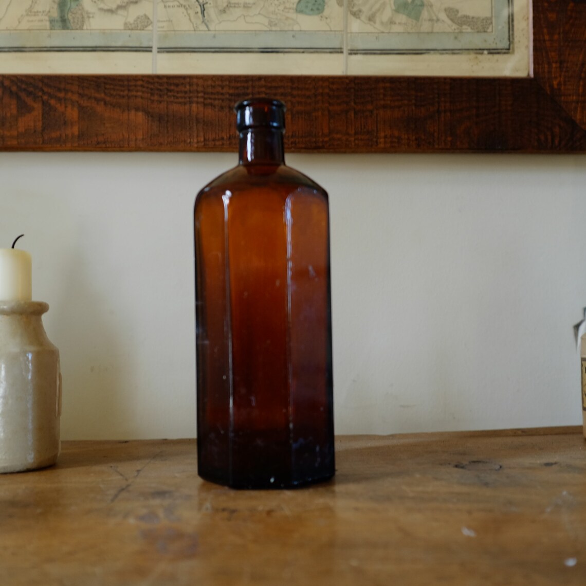 Vintage Brown Glass Milton Sterilising fluid Bottle Etsy