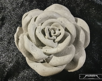 Concrete rose handmade weatherproof unique