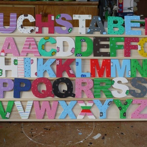 Wooden letters handmade unique 8 cm