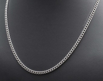 Curb Chain Necklace Stainless Steel Mens and Womens Jewellery