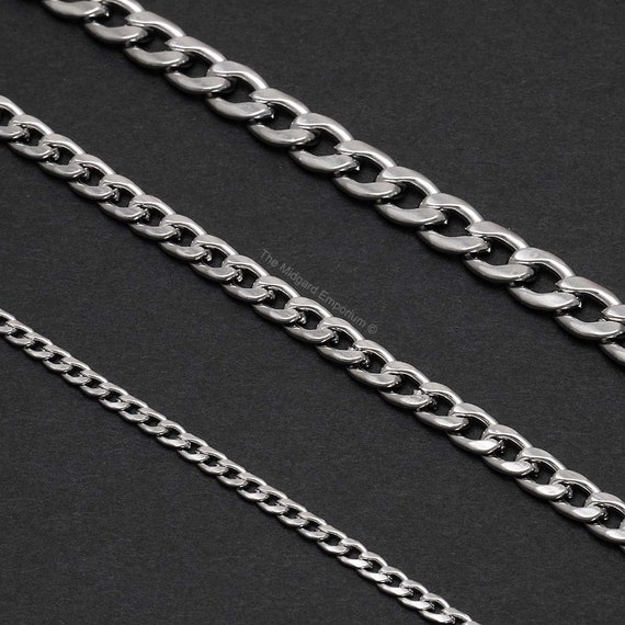 Stainless Steel Curb Chain Necklace