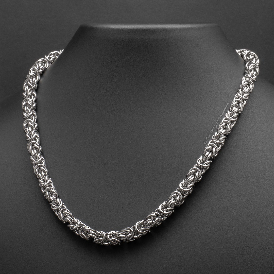 SoulCats Set Catena E Bracciale King Chain, Maglia 5mm, In Acciaio Inossidabile Colore Argento, Lunghezza Catena 80cm, Bracciale 22cm, Antigraffio