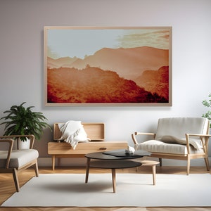 Wüste Sonnenuntergang Foto, Arizona Wüste Foto, Arizona Wandkunst, große Leinwand, Boho Wüste Foto, südwestlichen Wüste, Wüste Poster