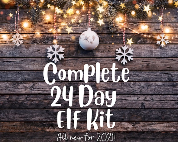 Elf Christmas Kit complete setups 24 days no work shelf set