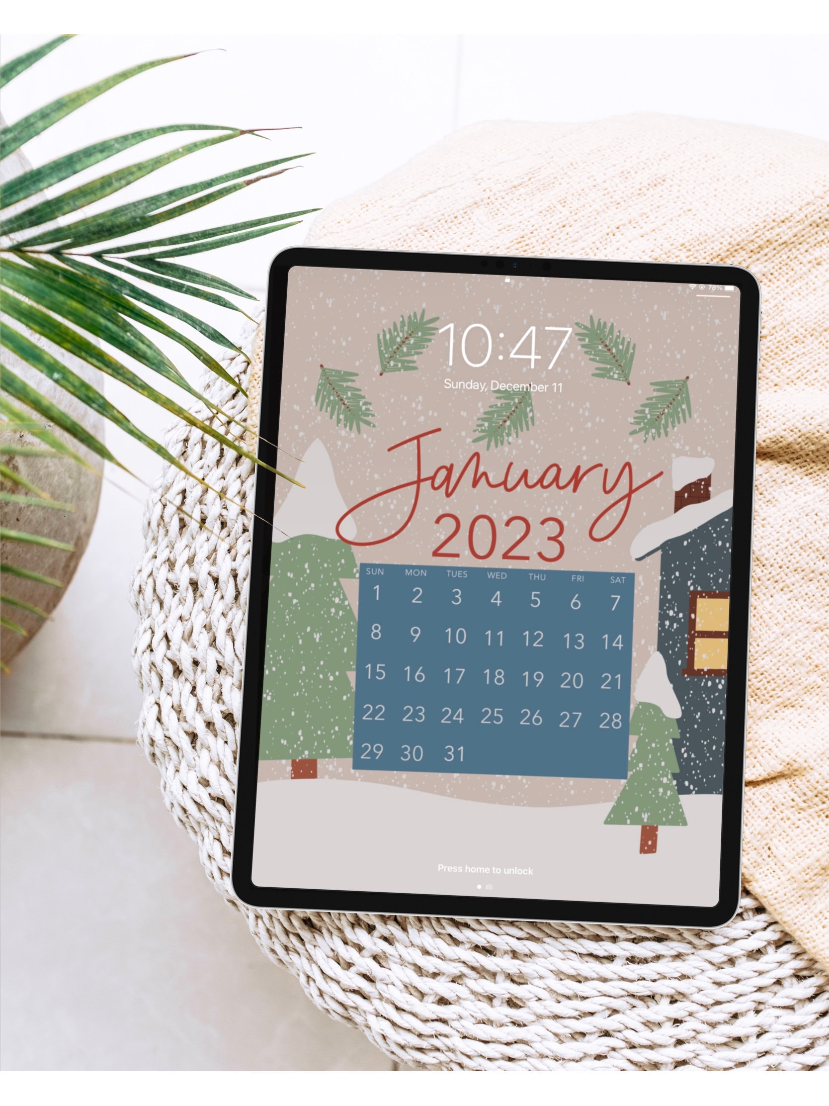 January 2023 Lock Screen Calendar For Ipad Ipad Wallpaper - Etsy Australia