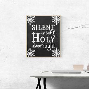 Silent night Holy night printable instant download