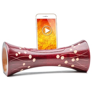 passive wooden speaker for phone christmas gift man Sound amplifier wooden docking station Iphone holder