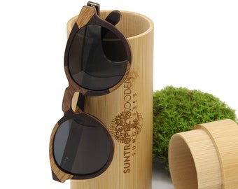 LIVE SUNGLASSES Polarized glasses in UV400 Handmade wood frames Men's and Women's glasses in True Wood