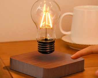 Lampe de Bureau Magnétique à Lévitation Ampoule LED Cadeaux de Noël Uniques