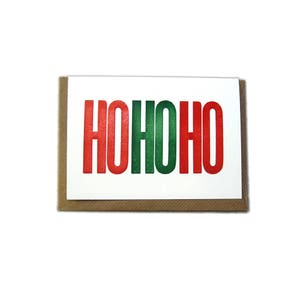 Biglietto di Natale Ho Ho Ho stampato in tipografia