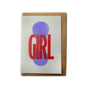 Carte de vœux de fille imprimée en typographie