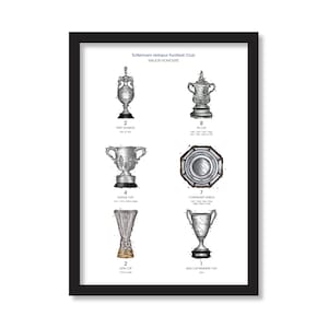 Tottenham Hotspur FC Major Trophy Collection: kunstdruk (wordt bijgewerkt vanaf seizoen 24/25)
