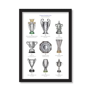 Chelsea FC Major Trophy Collection - Art Print (will be up to date as of 24/25 season)