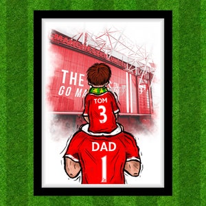 Bespoke Football Matchday Family Print - Manchester United - Old Trafford