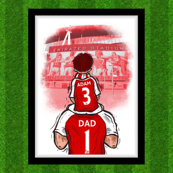 Bespoke Football Matchday Family Print - Arsenal - Emirates Stadium