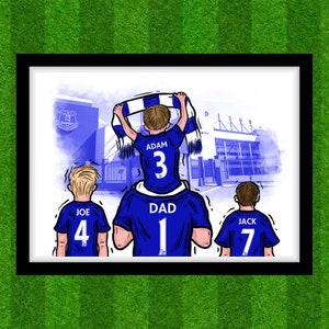 Bespoke Football Matchday Family Print - Everton - Goodison Park