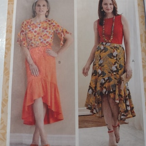 Butterick 6773 flounced wrap skirt