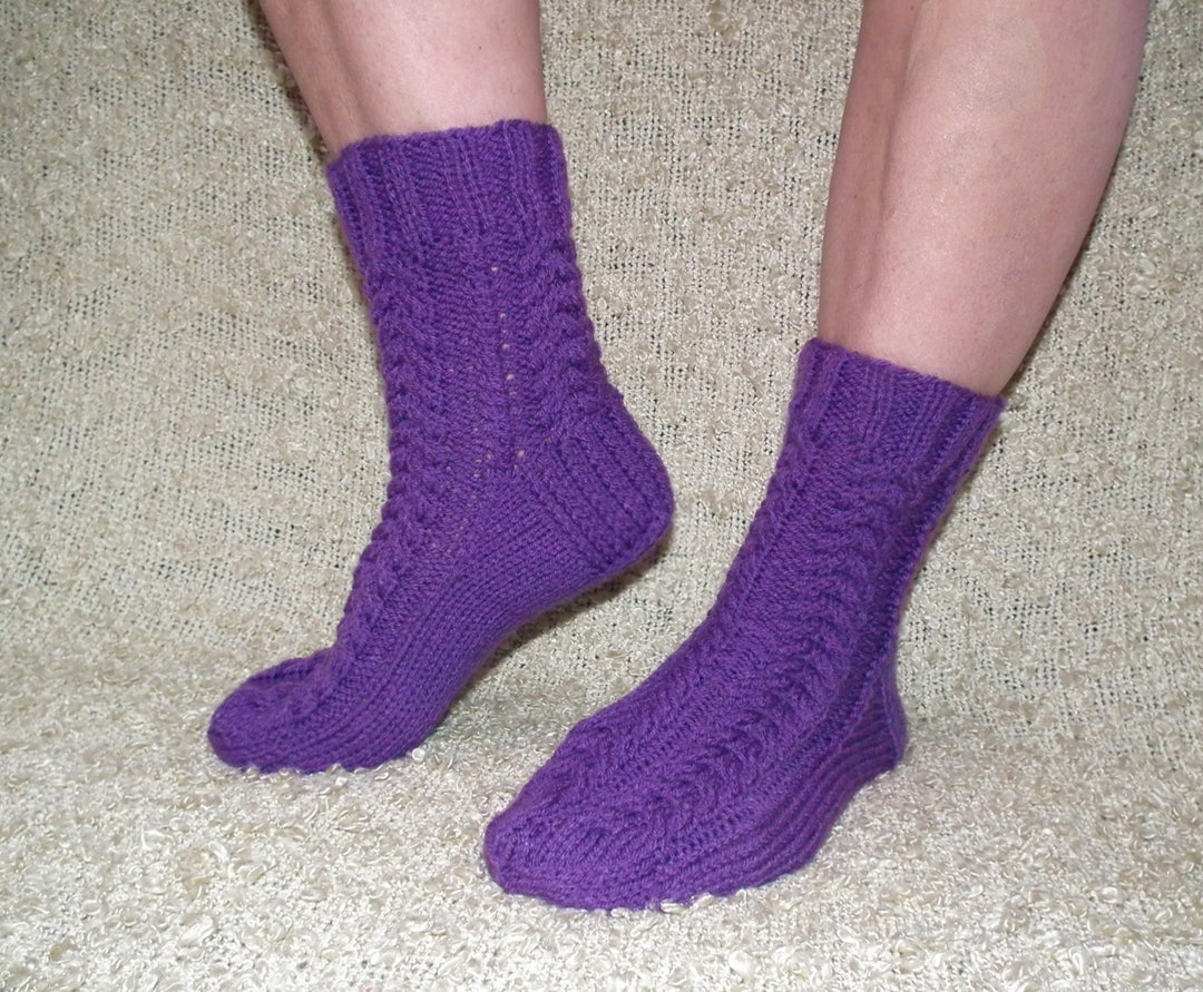 Winter Socks / Knitted Socks /cable Knit Socks / Handknit Socks /cosy
