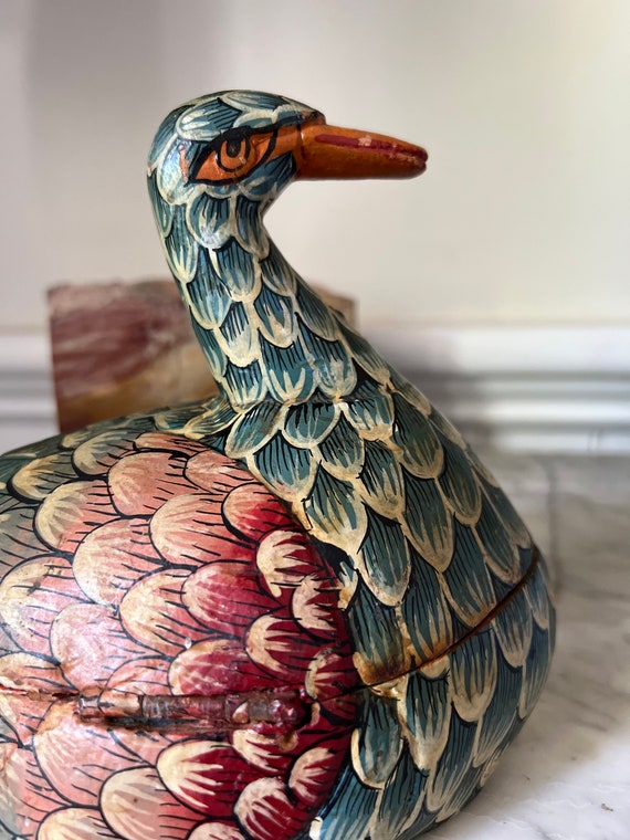 Hand painted lacquer goose/duck - image 3