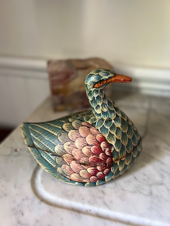 Hand painted lacquer goose/duck - image 1