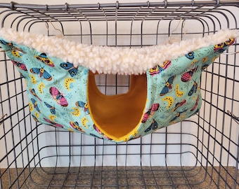 Hamaca de forro polar Sherpa para ratas: Jaula cueva para animales pequeños (30,5 x 30,5 cm)