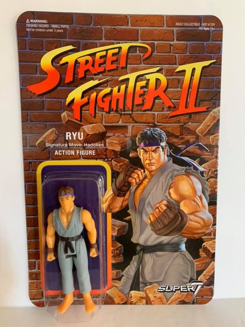 Super7 Street Fighter II Ryu ReAction Figure New Sealed Package